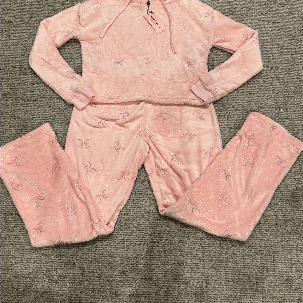 Juicy Couture Pink Fleece Set S - Picture 3 of 5